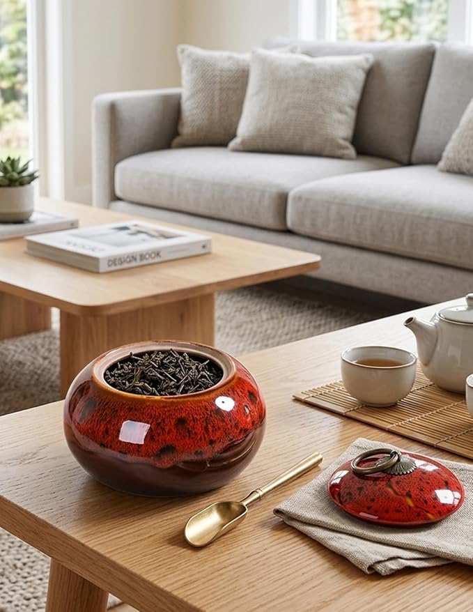 Simcat Ceramic Storage Jars, Exquisite Glaze Food Canisters - Image 4