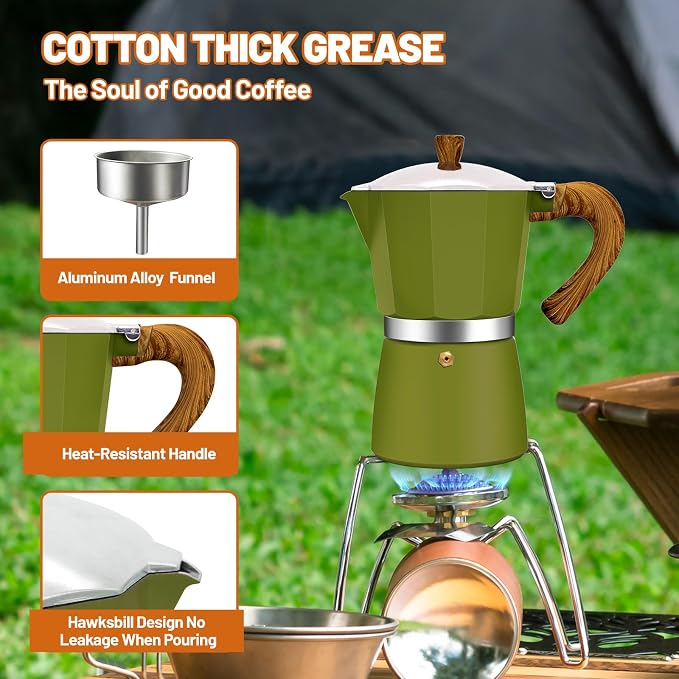 6 Cup Aluminum Espresso Stovetop Moka Pot Express Coffee Maker Percolator - Image 5