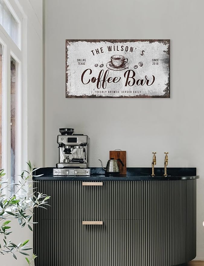 IPIC - Custom Canvas Coffee Bar Sign, Personalized Wall Art Decor - Image 3