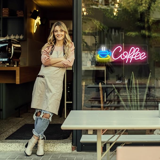 Coffee Neon Sign, Dimmable Coffee Bar Signs - Image 5