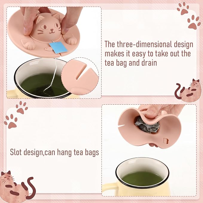 4 Pcs Tea Bag Squeezer 4 Inch Silicone Tea Bag Holder & Squeezer Dishwasher - Image 3