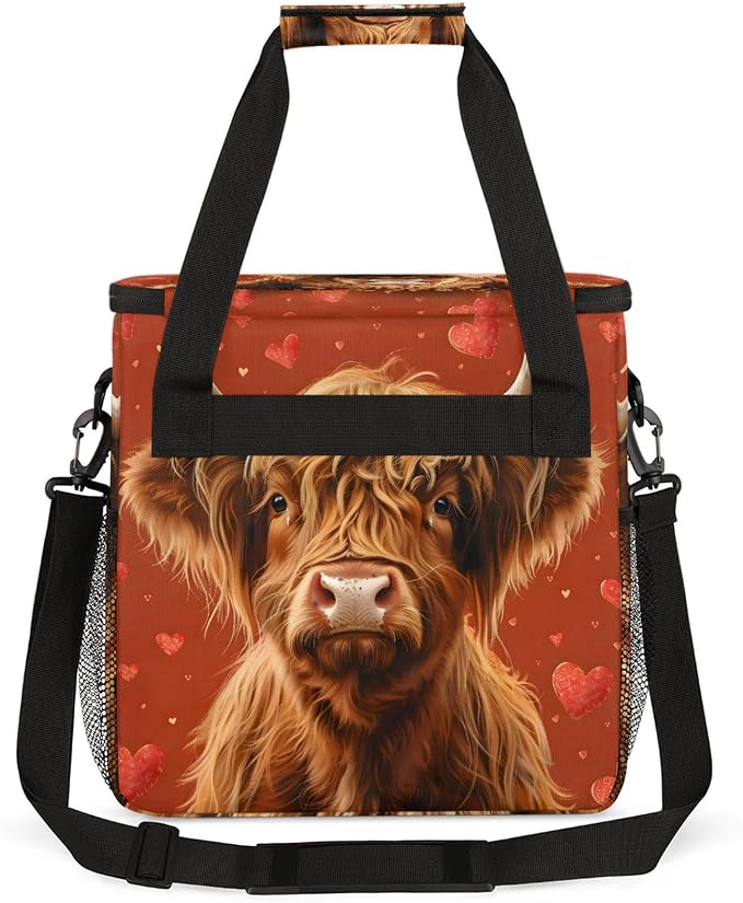Brown Bull Coffee Maker Carring Bag, Large Insulated Storage Organizer Case - Image 5