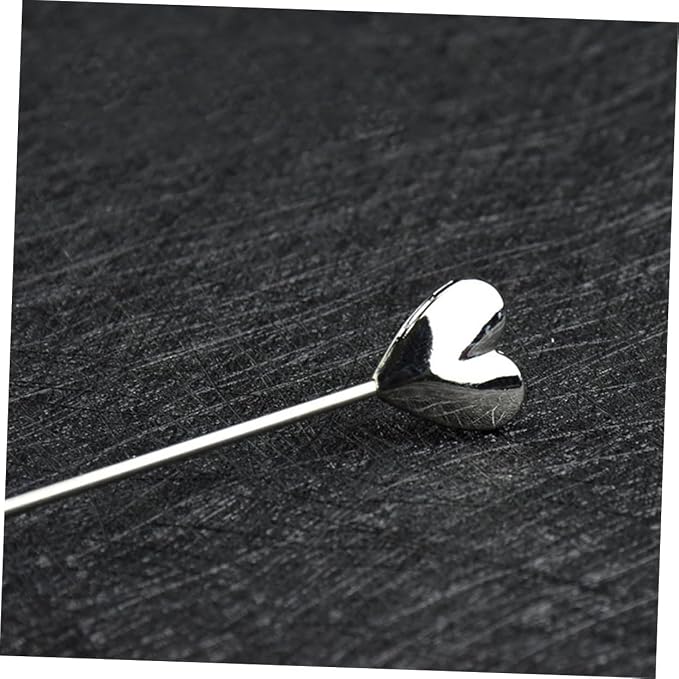 Cocktail Garnish Stick 2pcs Fruit Picks Stainless Steel Heart Shape - Image 9