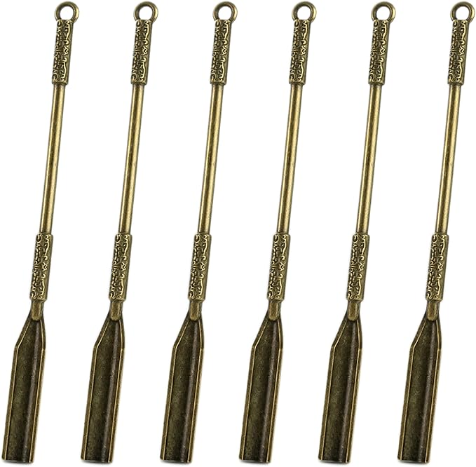 6 Pack Tiny Small Mini Spoons 4.3 Inches Metal Medicine Shovel Spices Powder by Demearly