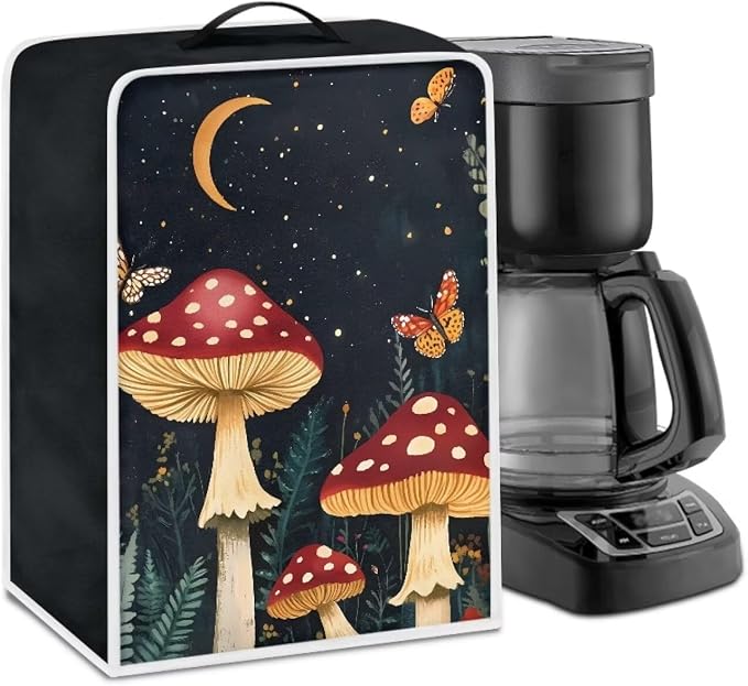 Mushroom Moon Print Coffee Machine Covers by Kathyboom