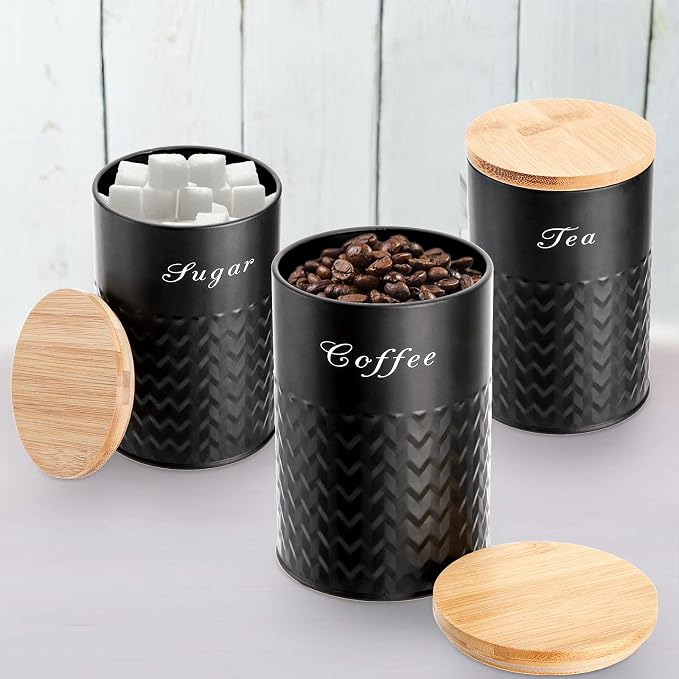 Bekith 3 Pack Kitchen Canisters - Image 6