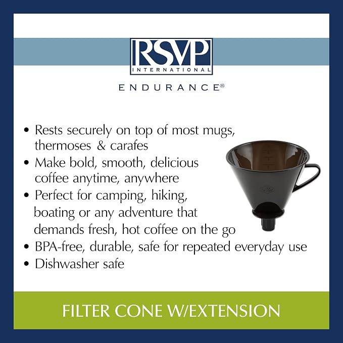RSVP Manual Drip Coffee Filter Cone - Image 6
