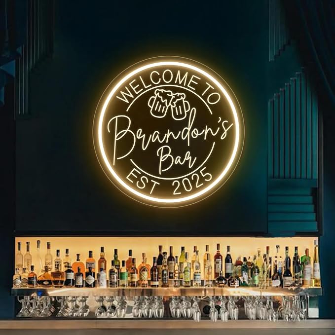 Custom Bar Neon Sign Dimmable Home Bar LED Neon Light Wall Decor Whiskey Bar - Image 2