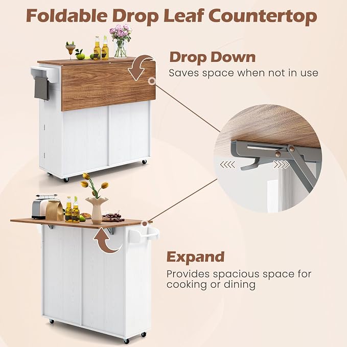 Giantex Kitchen Island Cart - Image 5