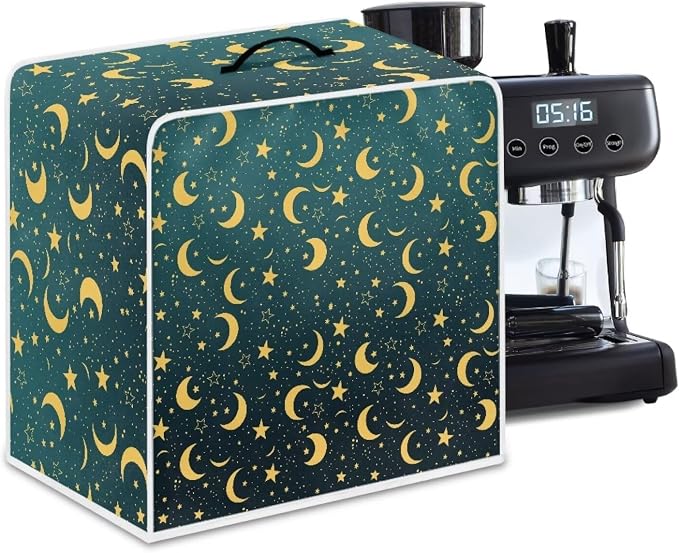 Coffee Machine Cover, Moon Pattern, Waterproof, Polyester Blend, S Size by Unknown