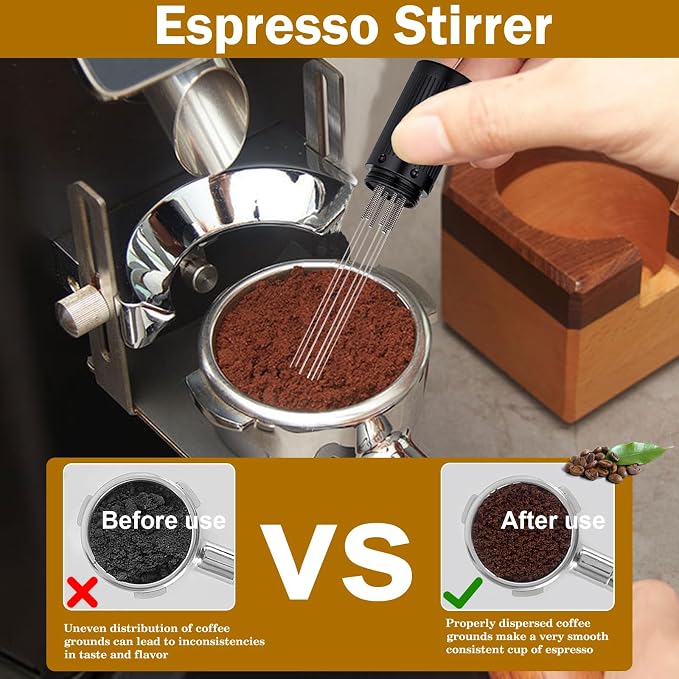 58mm Espresso Accessories Kit, 316 stainless steel Espresso Tamper, WDT Tool - Image 4