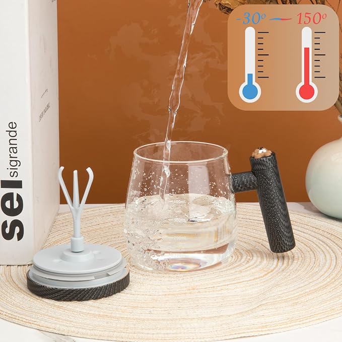 Self Stirring Mug With Lid, Self Mixing Cup, Electric High Speed Blender Mug - Image 3