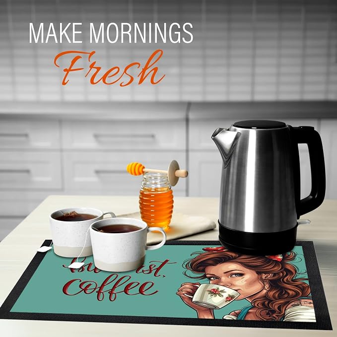 Coffee Bar Mat - Coffee Gifts - Coffee Lover - Coffee Bar Accessories - Barista - Image 4