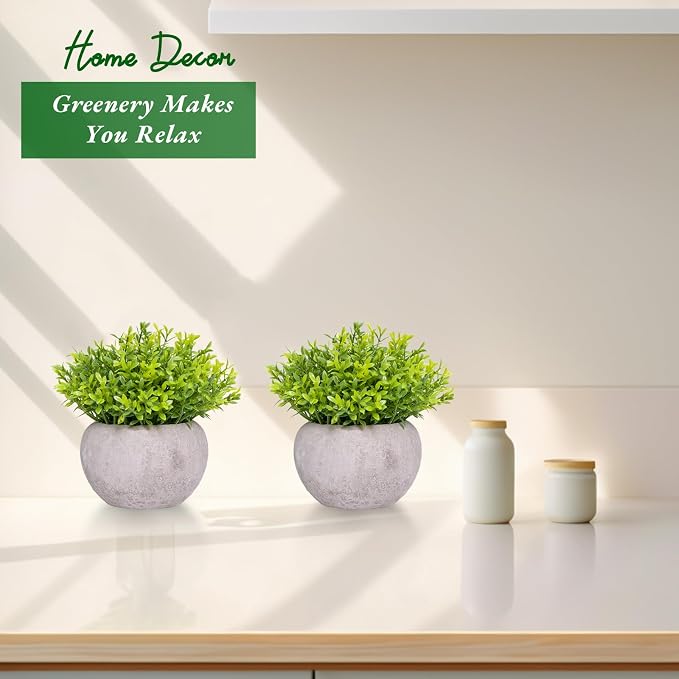 Small Fake Plants for Bathroom Shelf Decor, Mini Artificial Plants Indoor Fake - Image 5