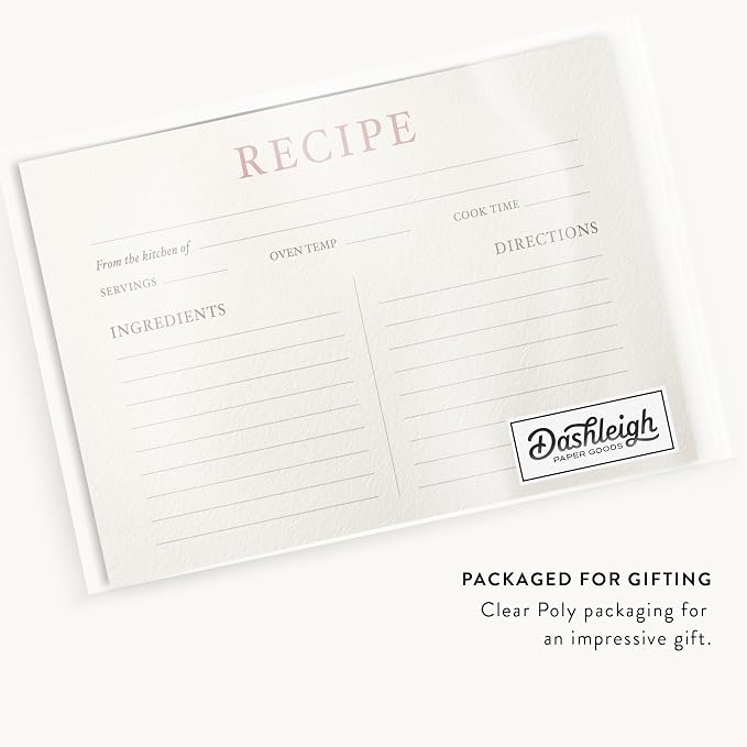 Dashleigh Elegant Recipe Cards 4x6 Double Sided, 50 Pack Thick Cardstock - Image 7