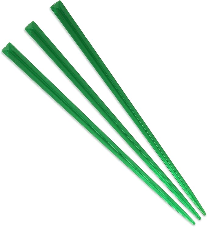 BambooMN - Triangular Appetizer Food and Drink Prism Picks - 3.5" - Dark Green by BambooMN
