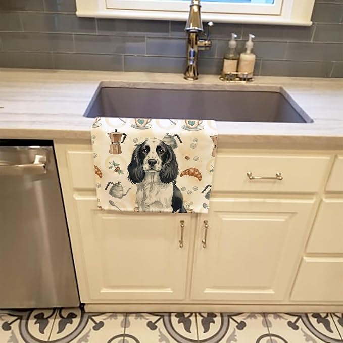 Caroline's Treasures Black and White English Springer Spaniel Coffee Bar - Image 2