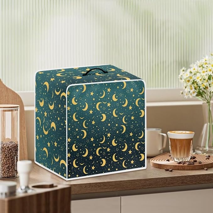 Coffee Machine Cover, Moon Pattern, Waterproof, Polyester Blend, S Size - Image 3
