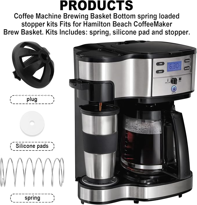 Coffee Brewing Basket Bottom spring loaded stopper kits - Image 6