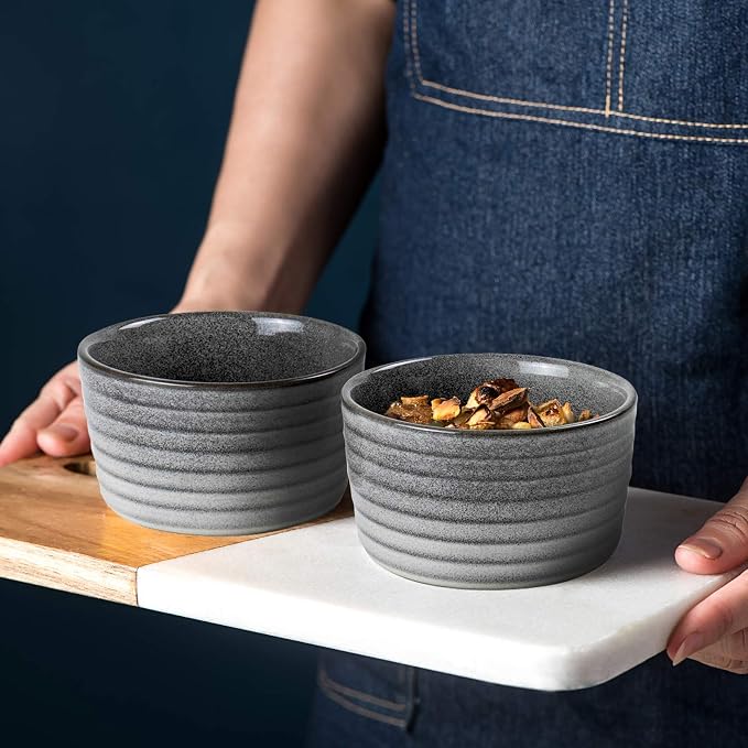 UNICASA Ramekin Set of 2, 8 oz Creme Brulee Ramekins, Oven Safe Baking Set - Image 8