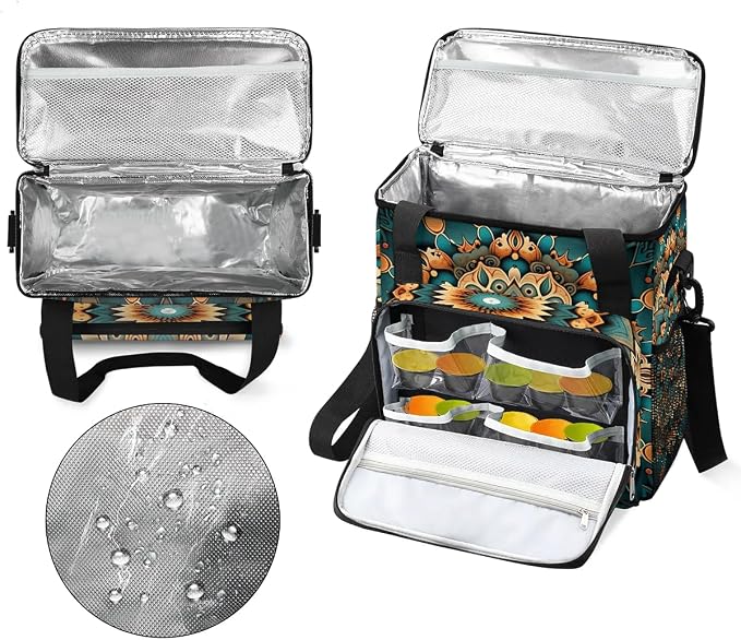 mandala flower beautiful Coffee Maker Carring Bag Travel Carrying Storage Tote - Image 3