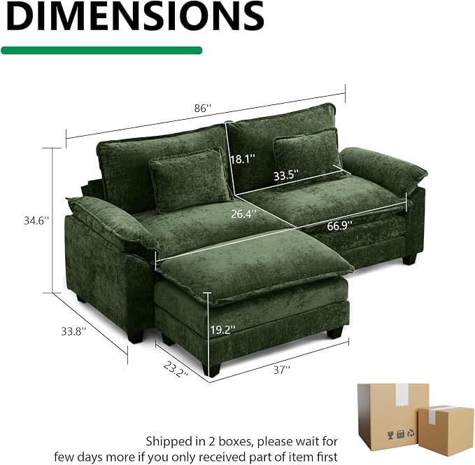Modular Sectional Sofa, Cloud Couch - Image 2