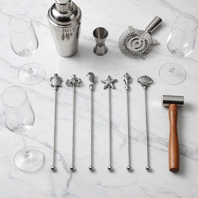 Homestia 7.5" Stainless Steel Cocktail Stirrers - Image 4