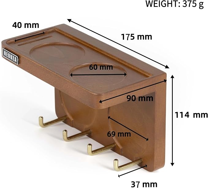 NEOUZA Mini Espresso Accessories Holder Station Wall Mounted Organizer - Image 3