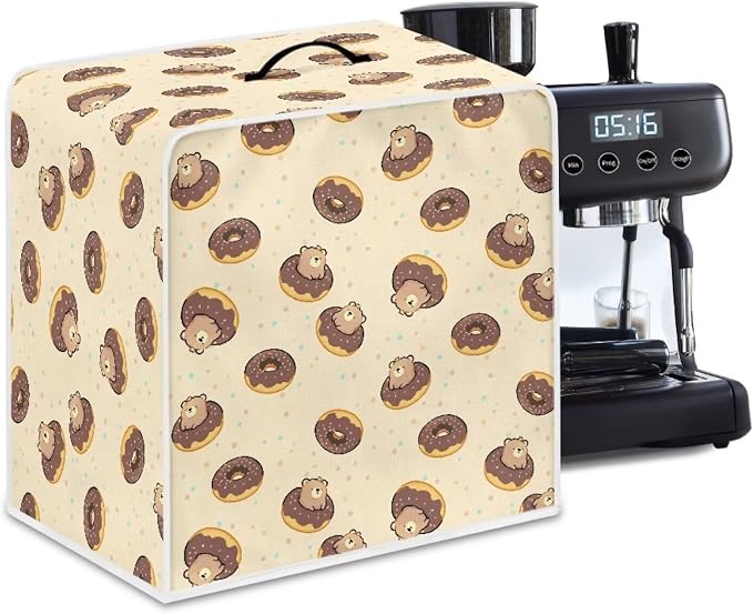 Bear Donut Coffee Machine Cover Dust Coffee Maker Cover Kitchen Appliance by Unknown