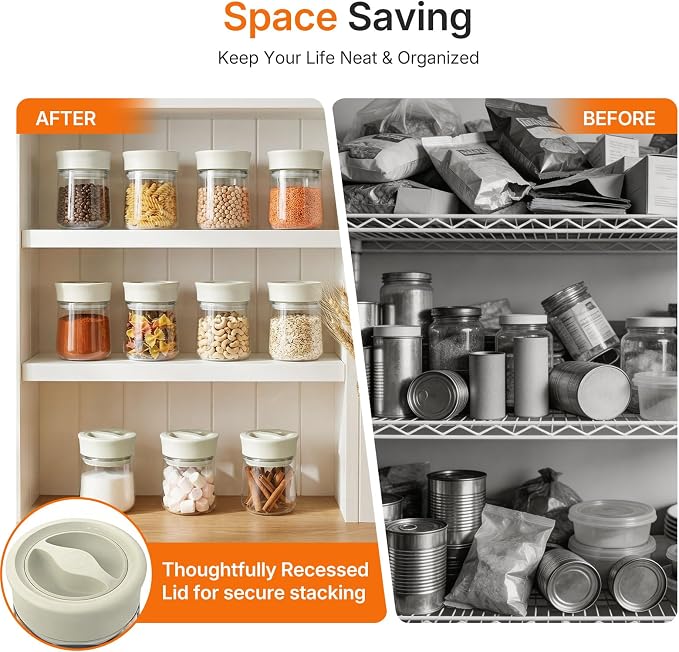 2-Pack Upgraded Airtight Glass Storage Jar - Image 4