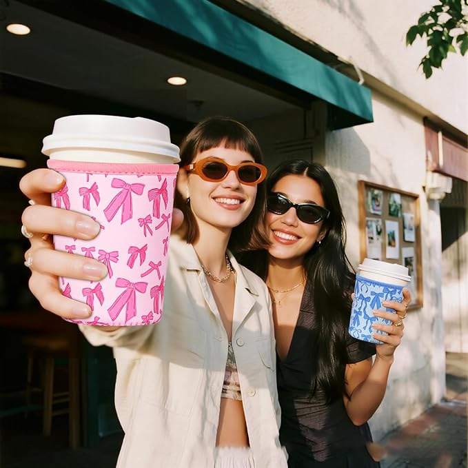 Reusable Insulated Sleeve for Iced Coffee Cup, Coffee Neoprene Sleeve for Cold - Image 7