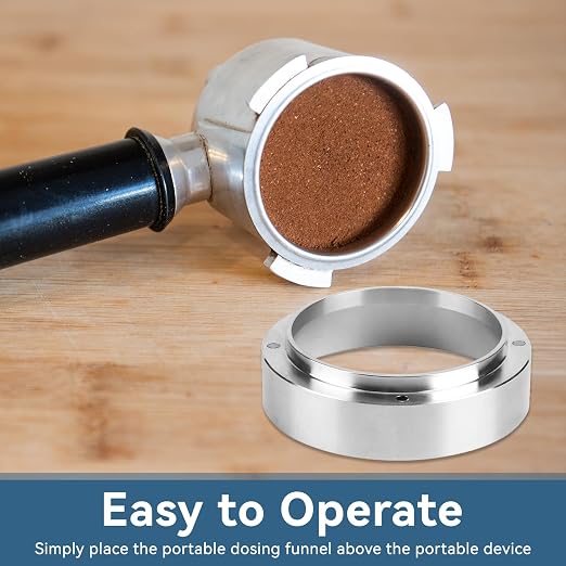 51/53/58 mm Espresso Dosing Funnel, Aluminum Coffee Dosing Ring Espresso Powder - Image 7