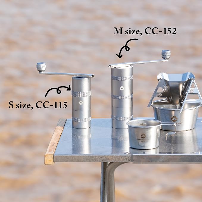 CAMPINGMOON Portable Manual Coffee Grinder Integrated Foldable Handle CNC - Image 7