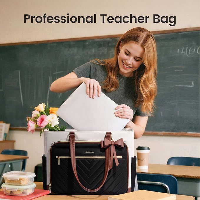 LOVEVOOK Teacher Tote Bag for Women, Work Laptop Bag Gift - Image 2