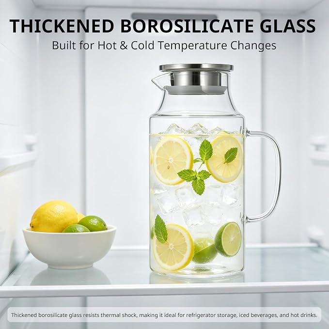 Bivvclaz Short 67.6 oz Glass Pitcher - Image 3