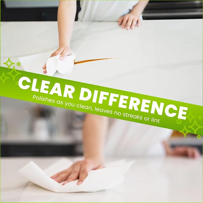 The White Green Cloth 1-Pack Reusable Cleaning Cloth - Image 5
