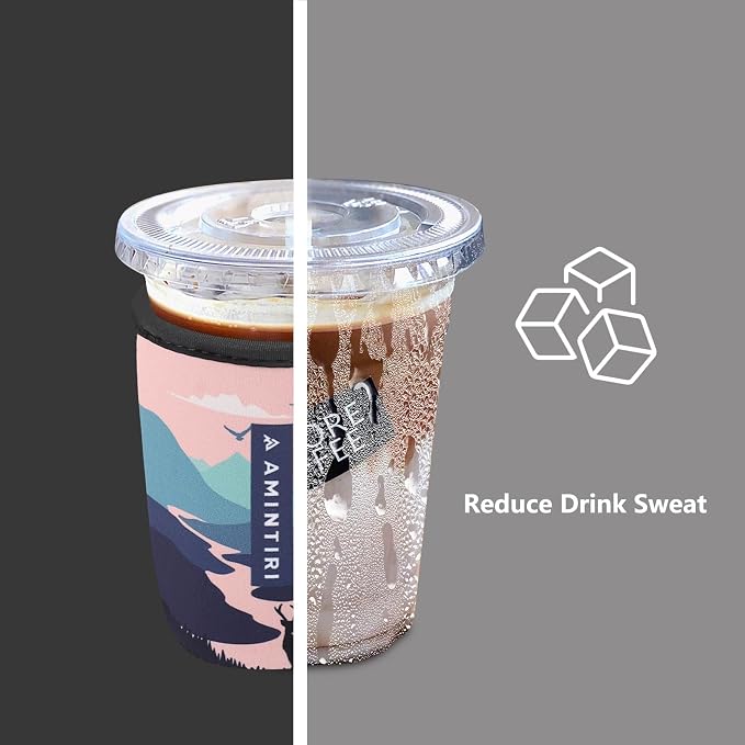3 Pack Reusable Sleeve for Iced Coffee Cup, Coffee Neoprene Sleeve for Iced&Hot - Image 2