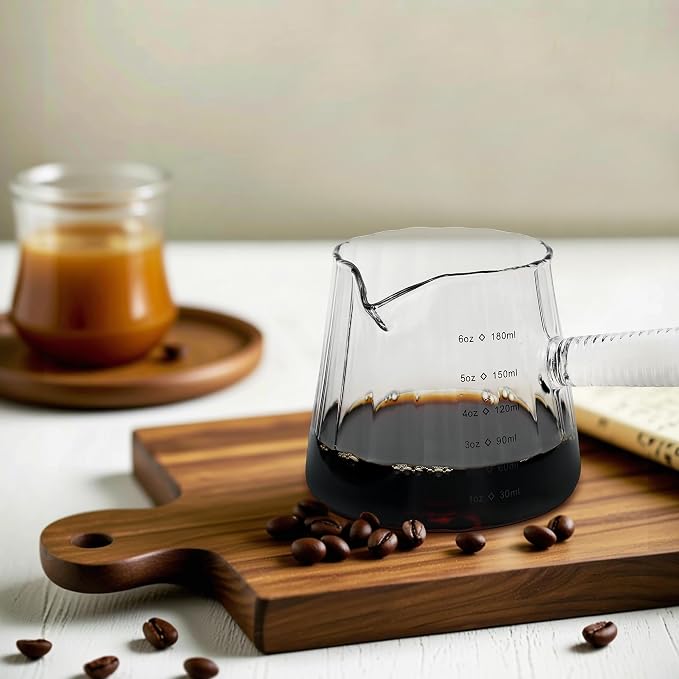 FANTESTICRYAN 6OZ Measuring Cup, Ribbed Borosilicate Glass Espresso Cup - Image 8