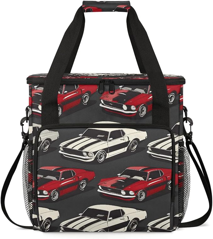 Cool Cars Coffee Maker Carring Bag, Large Insulated Storage Organizer Case Tote by Home