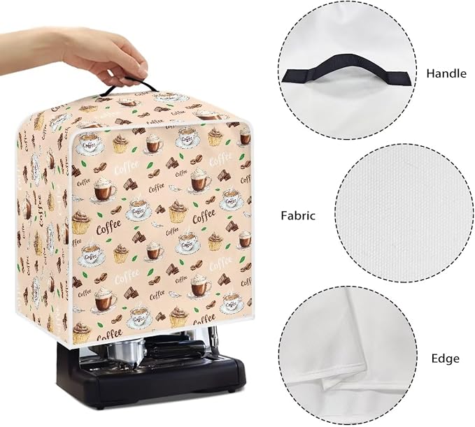 Coffee Print Coffee Maker Covers - Image 5