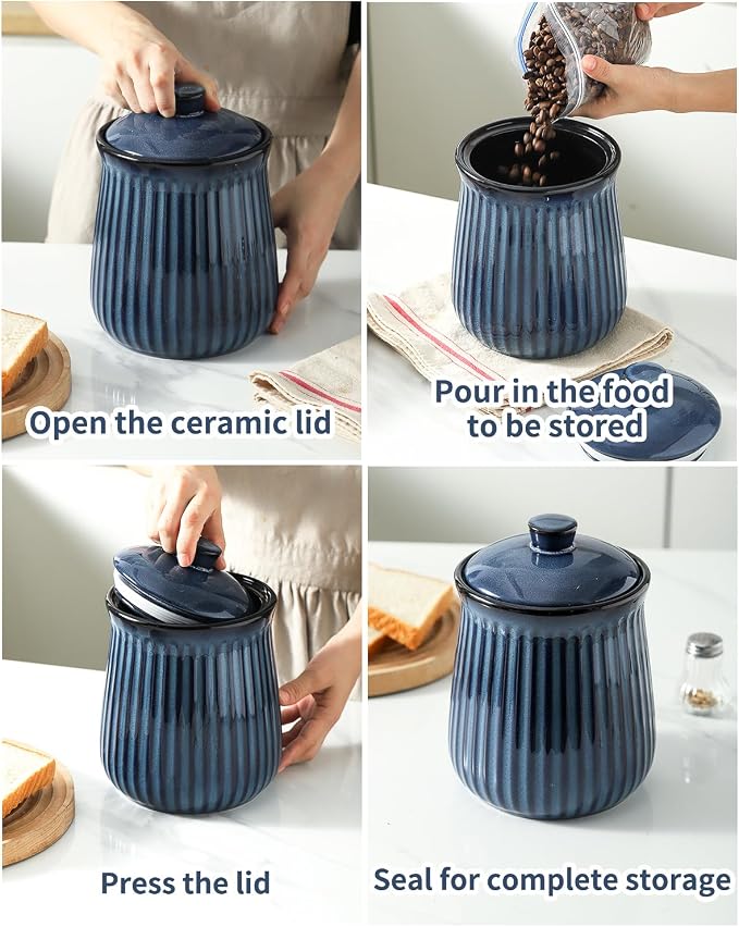 Hasense Storage Containers for Kitchen Counter, Airtight Food Jar - Image 5