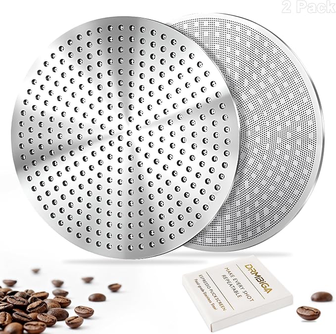 58.3mm Espresso Puck Screen 2 Pack – Professional Premium 3rd Gen Dual-Layer by Unknown