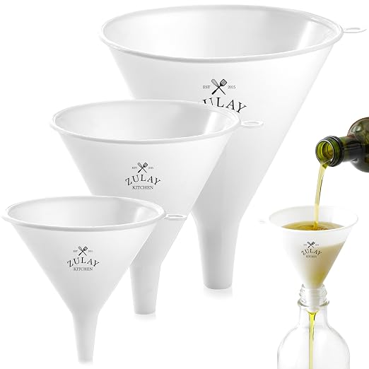 Zulay Kitchen 3-Piece Plastic Funnel Set by ZulayKitchen