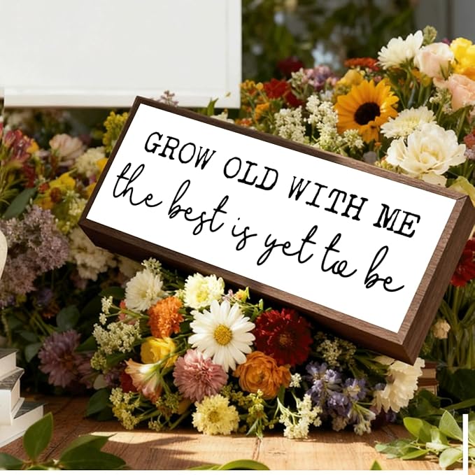 Grow Old with Me the Best is Yet to Be Sign, Romantic Wood Signs, Farmhouse - Image 4