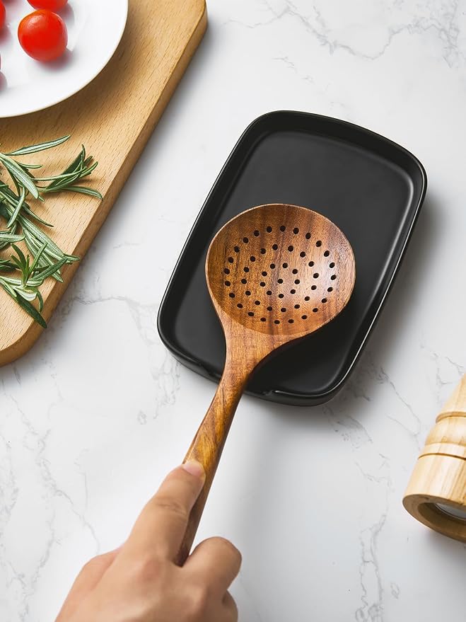 ABRUTY Spoon Rest for Stove Top, Ceramic Spoon Holder for Counter, Modern - Image 3