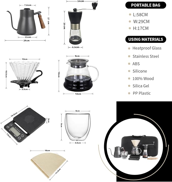 Pour Over Coffee Maker Set, Portable coffee Set - Image 4
