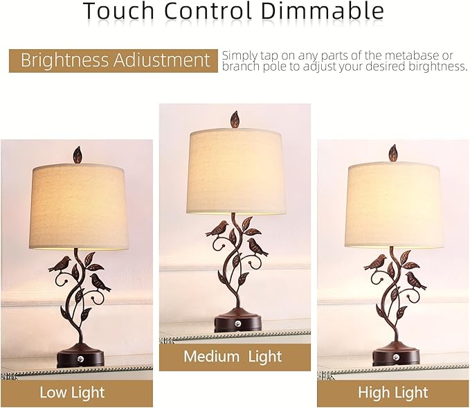 27" Touch Farmhouse Table Lamps - Image 3