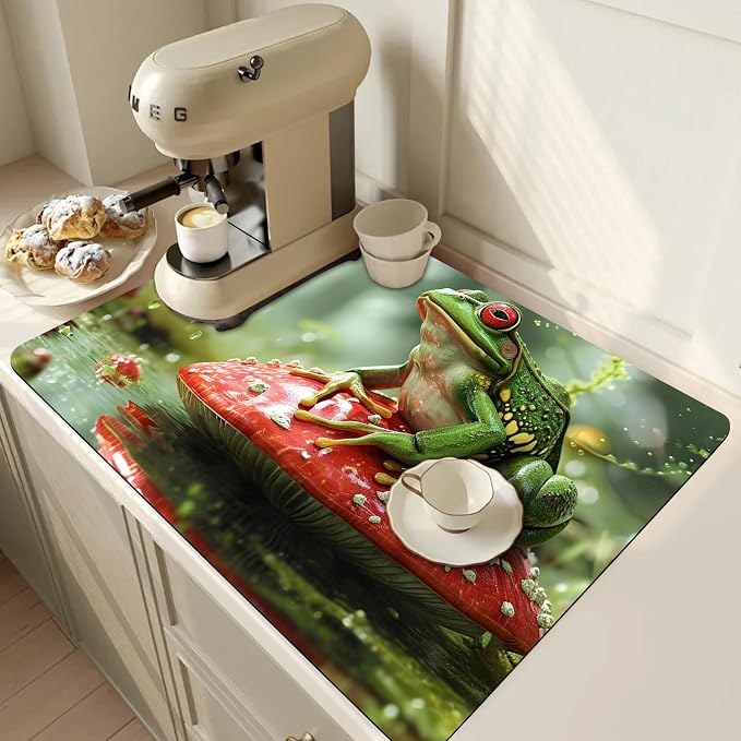 Coffee Mat, Coffee Bar Accessories Fit Under Coffee Maker Espresso Machine by Unknown
