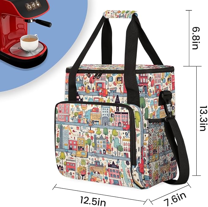 Art City Coffee Maker Travel Bag, Portable Storage Tote Bag - Image 2