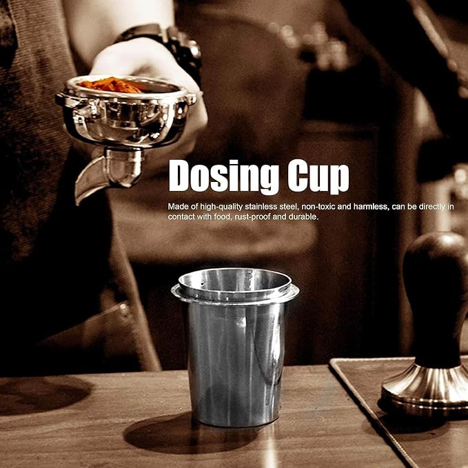 Coffee Dosing Cup 58mm, Stainless Steel Espresso Coffee Dosing Cup Espresso - Image 3